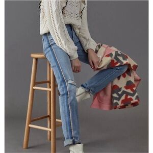 Anthropologie Pilcro Jeans 26 Petite Side Stripe Slim‎ Boyfriend Distressed